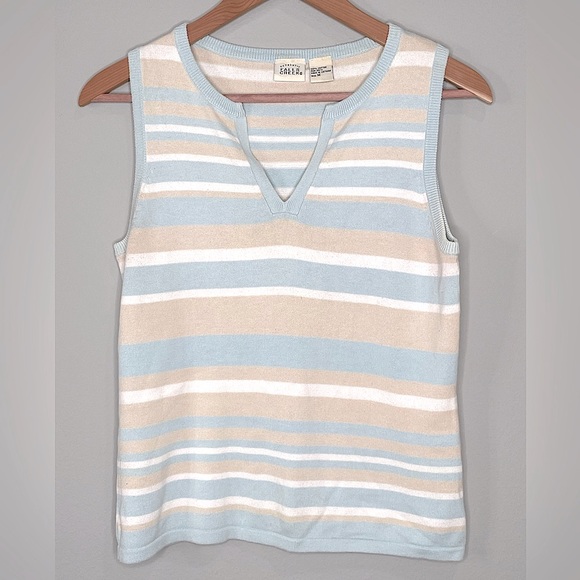 Falls Creek 100% Cotton Striped Top (M) - Picture 1 of 12